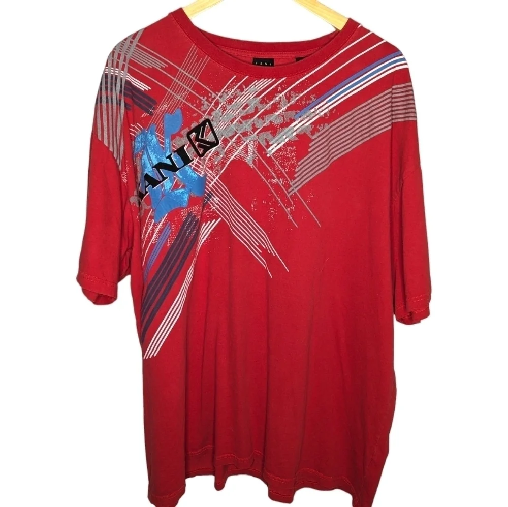 Y2K Kani Gold Paint Splatter Graphic Tshirt size Mens 4x